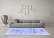 Machine Washable Abstract Blue Modern Rug in a Living Room, wshabs940blu