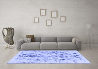 Machine Washable Abstract Blue Modern Rug, wshabs940blu