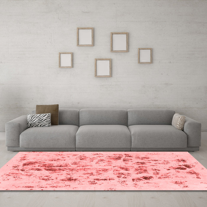Modern Red Washable Rugs
