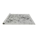 Sideview of Machine Washable Abstract Gray Modern Rug, wshabs940gry