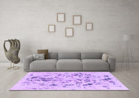 Machine Washable Abstract Purple Modern Rug, wshabs940pur