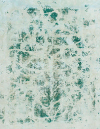 Machine Washable Abstract Magic Mint Green Rug, wshabs940