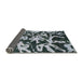 Sideview of Abstract Dark Slate Gray Green Modern Rug, abs941