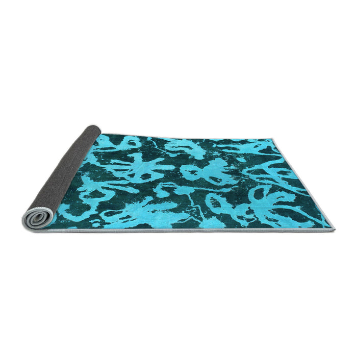 Sideview of Abstract Light Blue Modern Rug, abs941lblu