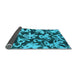 Sideview of Abstract Light Blue Modern Rug, abs941lblu