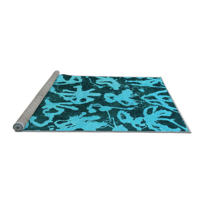 Sideview of Machine Washable Abstract Light Blue Modern Rug, wshabs941lblu
