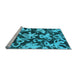 Sideview of Machine Washable Abstract Light Blue Modern Rug, wshabs941lblu