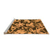 Sideview of Machine Washable Abstract Orange Modern Area Rugs, wshabs941org