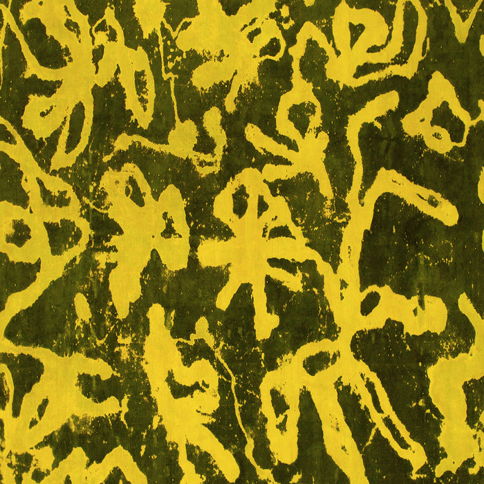 Square Abstract Yellow Modern Rug, abs941yw