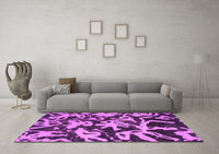 Machine Washable Abstract Pink Modern Rug, wshabs941pnk