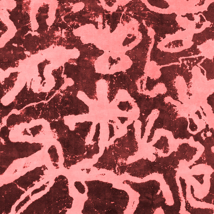 Machine Washable Abstract Red Modern Rug, wshabs941red