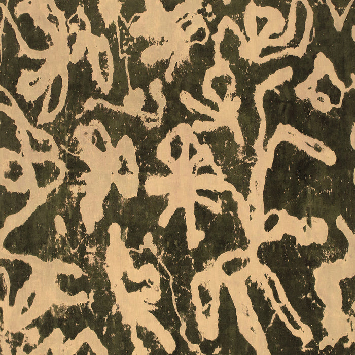 Square Abstract Brown Modern Rug, abs941brn