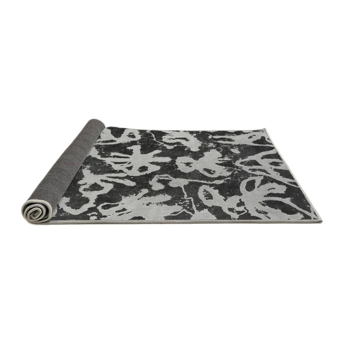 Sideview of Abstract Gray Modern Rug, abs941gry
