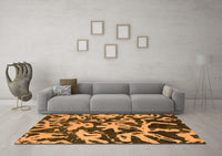 Machine Washable Abstract Orange Modern Rug, wshabs941org