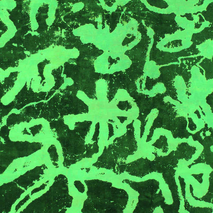 Machine Washable Abstract Green Modern Area Rugs, wshabs941grn