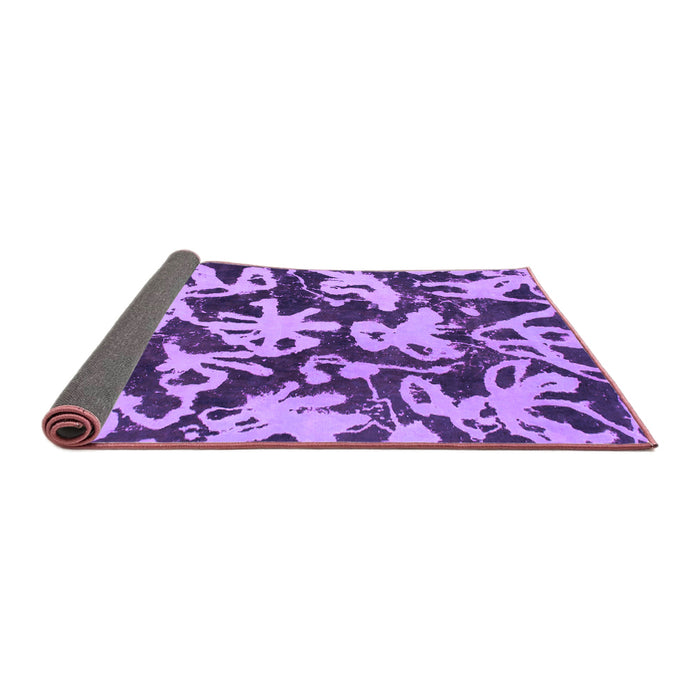 Sideview of Abstract Purple Modern Rug, abs941pur