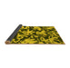 Sideview of Abstract Yellow Modern Rug, abs941yw