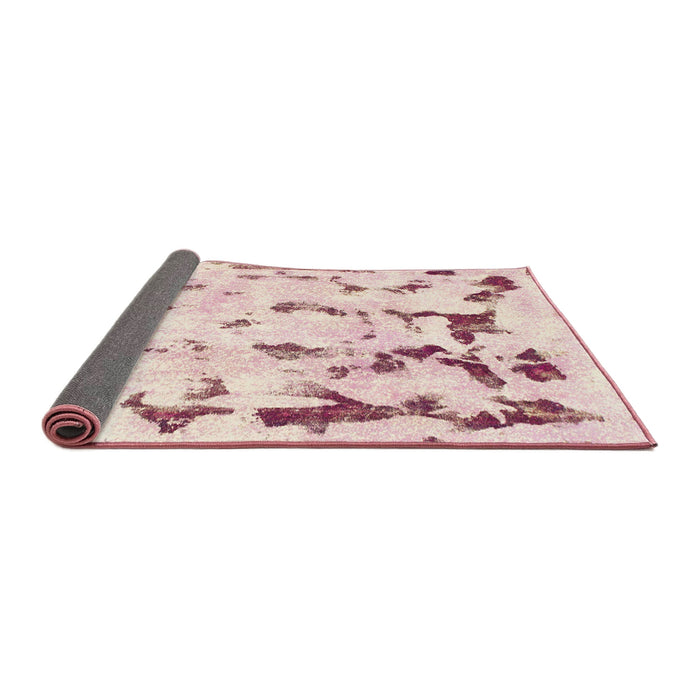 Sideview of Abstract Light Coral Pink Modern Rug, abs942
