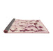 Sideview of Abstract Light Coral Pink Modern Rug, abs942