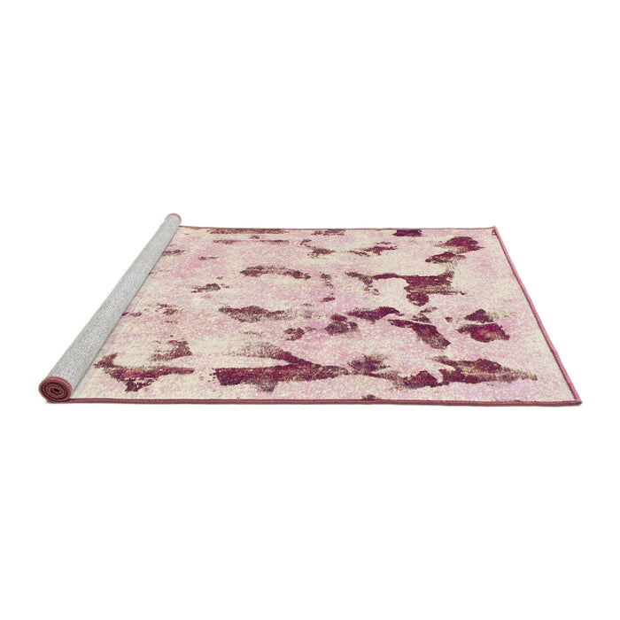 Sideview of Machine Washable Abstract Light Coral Pink Rug, wshabs942
