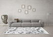 Machine Washable Abstract Gray Modern Rug in a Living Room,, wshabs942gry