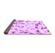 Sideview of Abstract Purple Modern Rug, abs942pur