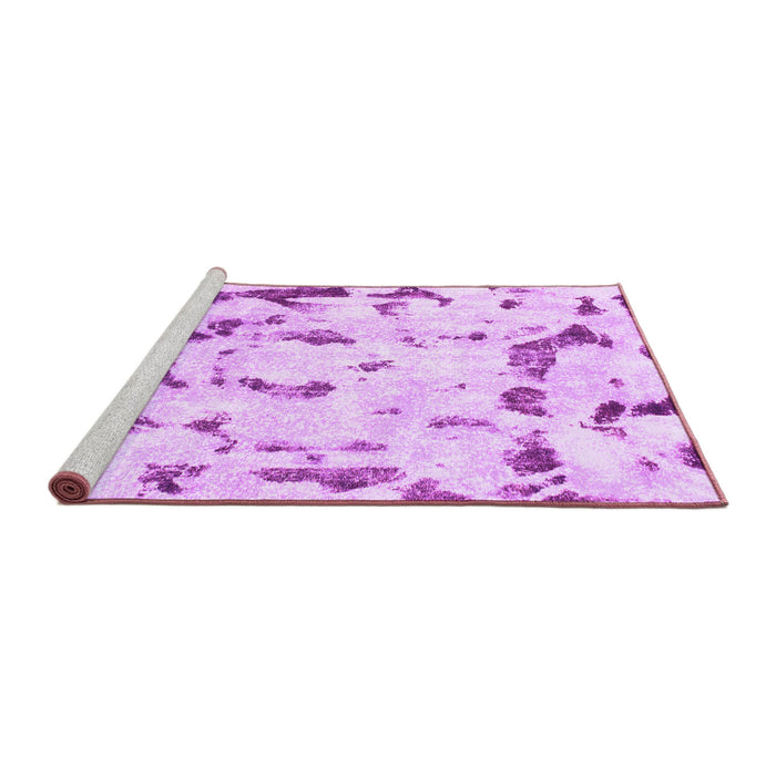 Sideview of Machine Washable Abstract Purple Modern Area Rugs, wshabs942pur