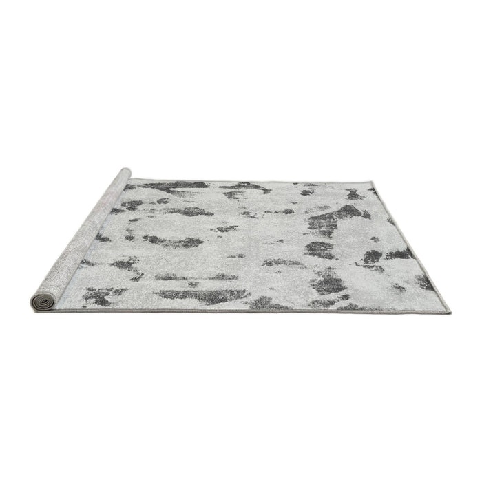 Sideview of Machine Washable Abstract Gray Modern Rug, wshabs942gry