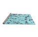 Sideview of Machine Washable Abstract Light Blue Modern Rug, wshabs942lblu