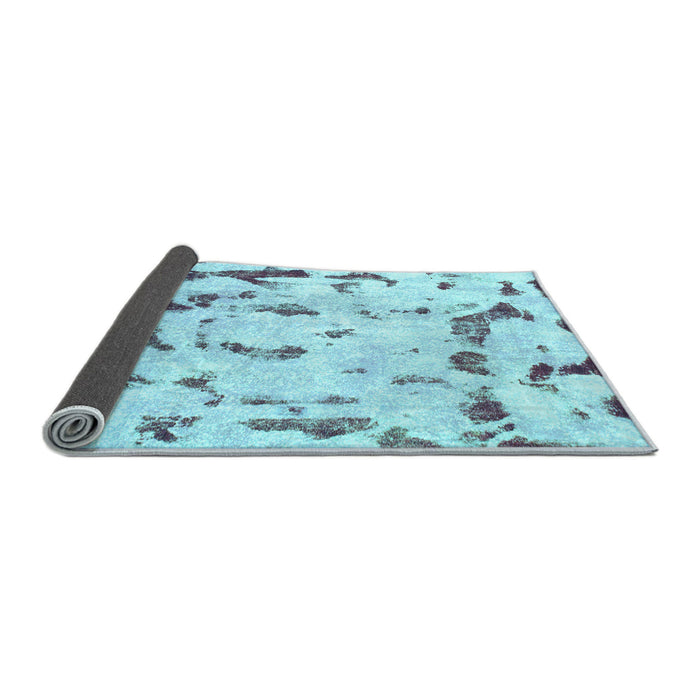 Sideview of Abstract Light Blue Modern Rug, abs942lblu