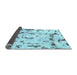 Sideview of Abstract Light Blue Modern Rug, abs942lblu