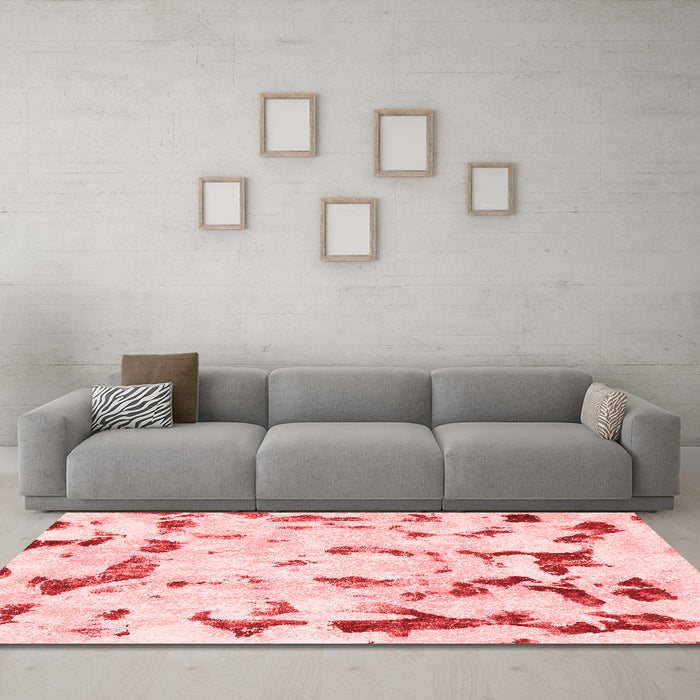 Modern Red Washable Rugs