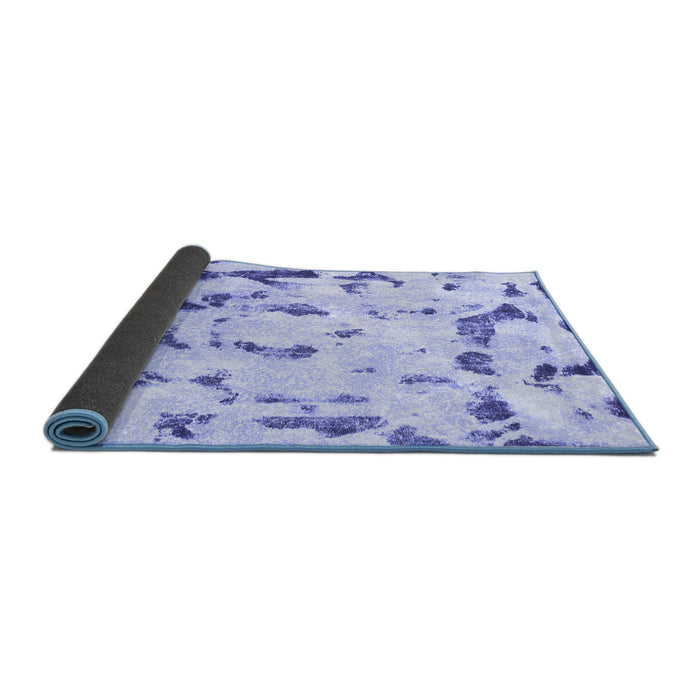 Sideview of Abstract Blue Modern Rug, abs942blu