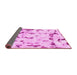 Sideview of Abstract Pink Modern Rug, abs942pnk