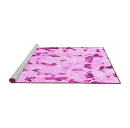 Sideview of Machine Washable Abstract Pink Modern Rug, wshabs942pnk