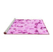 Sideview of Machine Washable Abstract Pink Modern Rug, wshabs942pnk