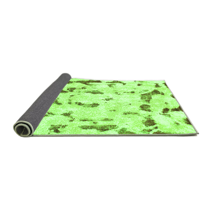 Sideview of Abstract Green Modern Rug, abs942grn
