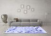 Machine Washable Abstract Blue Modern Rug in a Living Room, wshabs942blu