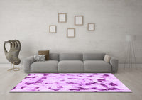 Machine Washable Abstract Purple Modern Rug, wshabs942pur