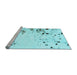 Sideview of Machine Washable Abstract Light Blue Modern Rug, wshabs943lblu