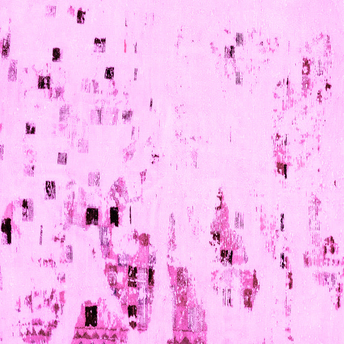 Square Abstract Pink Modern Rug, abs943pnk
