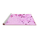 Sideview of Machine Washable Abstract Pink Modern Rug, wshabs943pnk