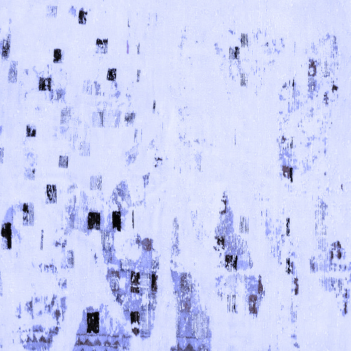 Square Machine Washable Abstract Blue Modern Rug, wshabs943blu