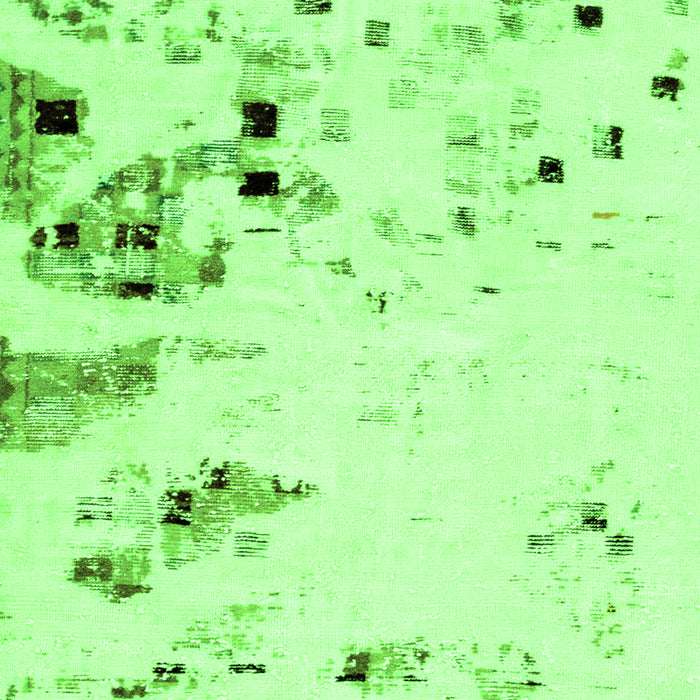Machine Washable Abstract Green Modern Area Rugs, wshabs943grn