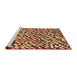 Sideview of Machine Washable Abstract Fire Brick Red Rug, wshabs944