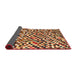 Sideview of Abstract Fire Brick Red Checkered Rug, abs944