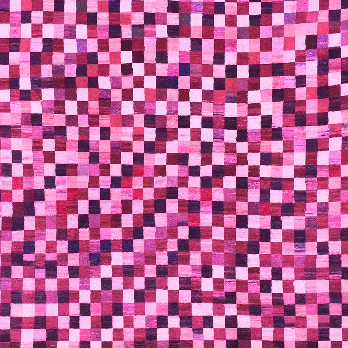 Machine Washable Checkered Pink Modern Rug, wshabs944pnk
