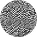 Round Checkered Gray Modern Rug, abs944gry