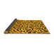 Sideview of Checkered Yellow Modern Rug, abs944yw