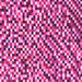 Square Machine Washable Checkered Pink Modern Rug, wshabs944pnk